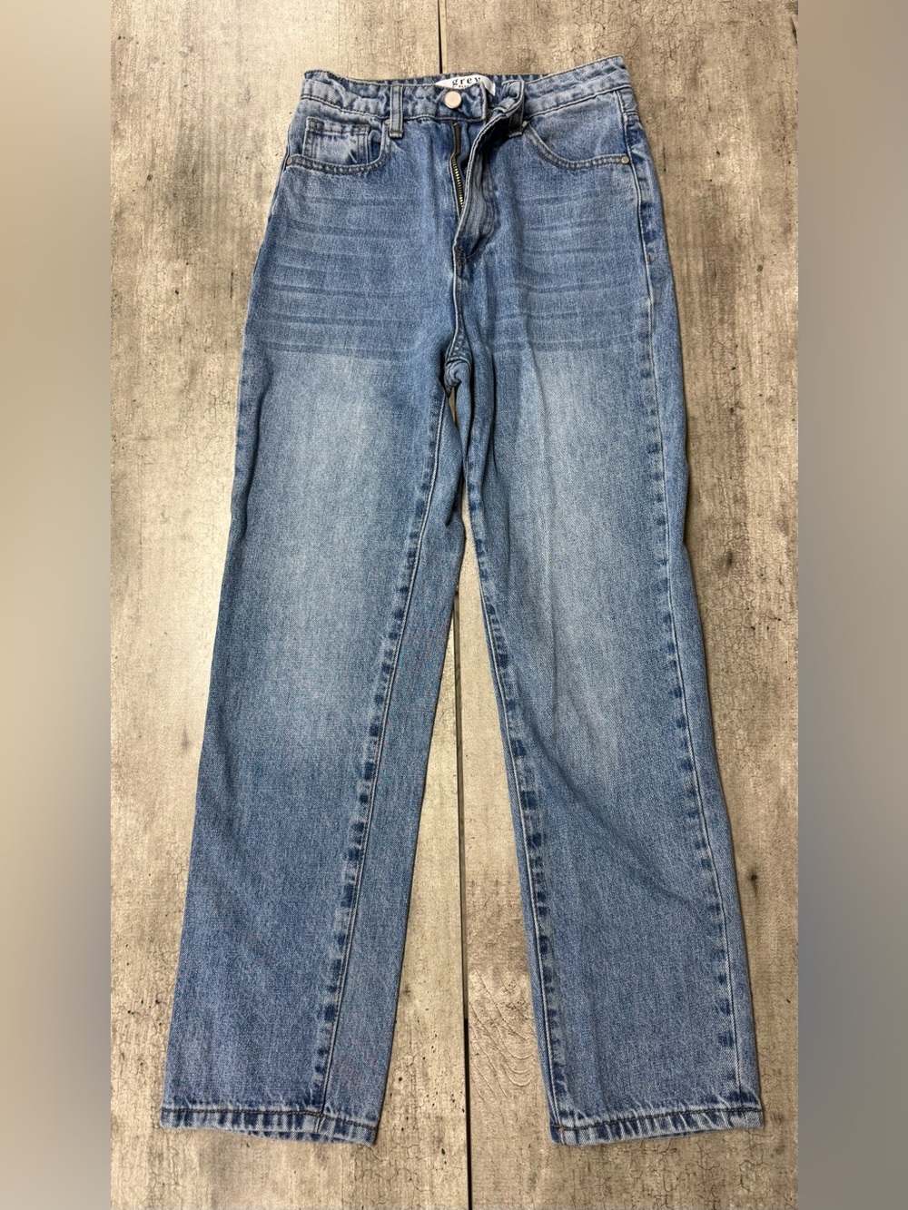 Women's High-Rise Straight Leg Jeans - Blue